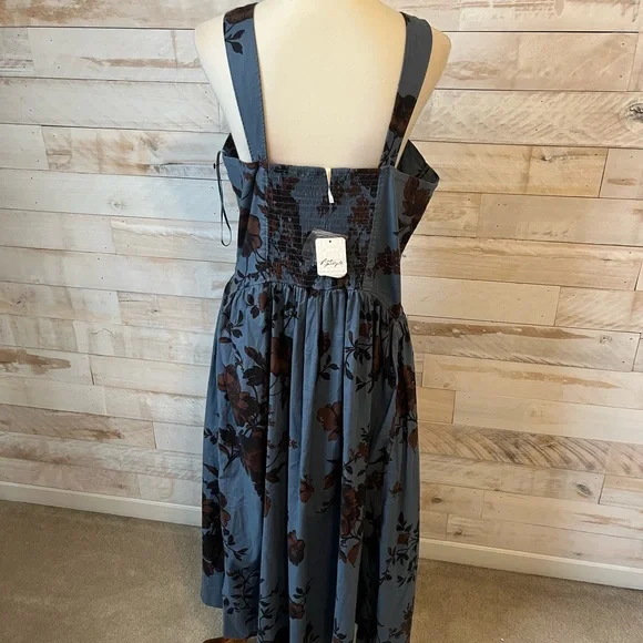 Free People Blue Floral Midi Dress - Picture 7 of 12